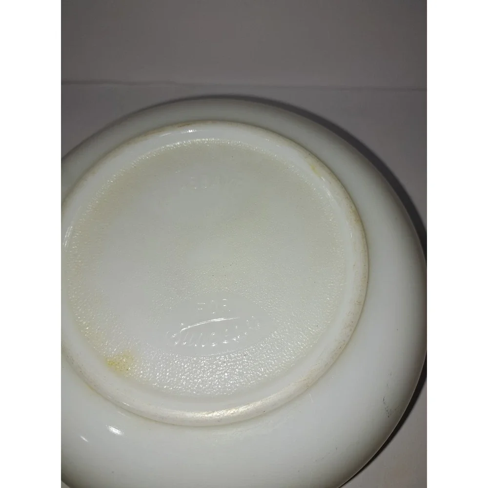 2 VINTAGE‎ Glasbake 20CJ  Fire King For Sunbeam White Milk Glass Mixing Bowls